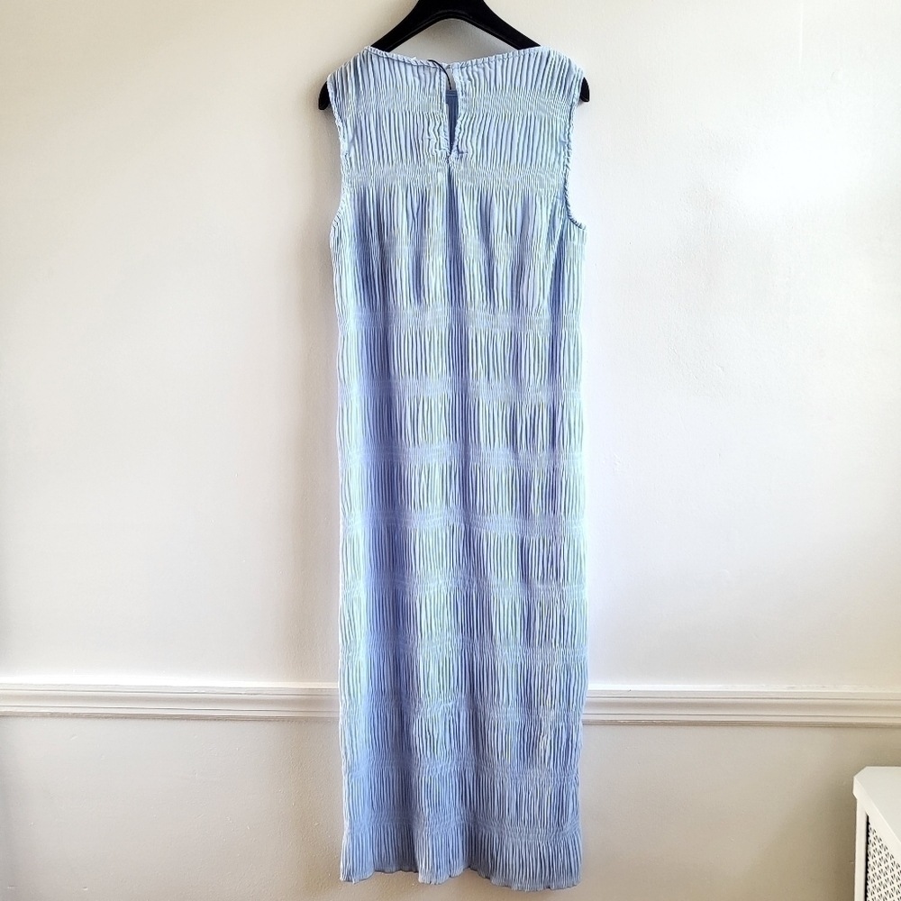 Zara Pleated Crocheted Grecian Crinkle Flowy Maxi Dress NWT Size Small - Picture 14 of 16